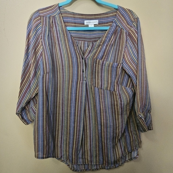 Christopher & Banks Tops - Christopher & Banks Women's Tunic Style Top Size M Striped Shirt